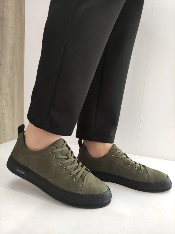 PANTOFI CASUAL BARBATI FRANCO GERARDO 24208B VERZI KHAKI - imagine 2