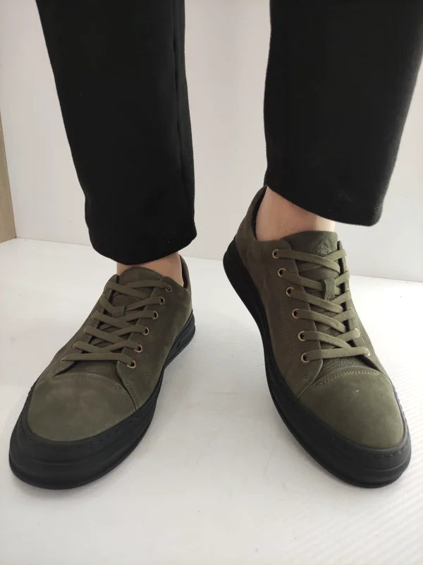 PANTOFI CASUAL BARBATI FRANCO GERARDO 24208B VERZI KHAKI - imagine 4