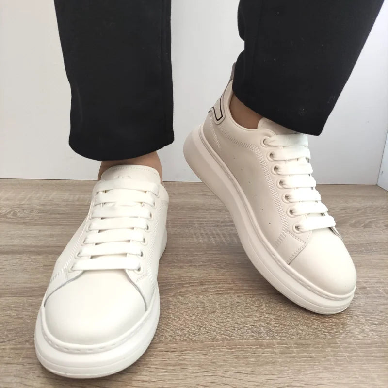 PANTOFI CASUAL BARBATI FRANCO GERARDO 3221 ALBI (SPRE CREM) - imagine 5