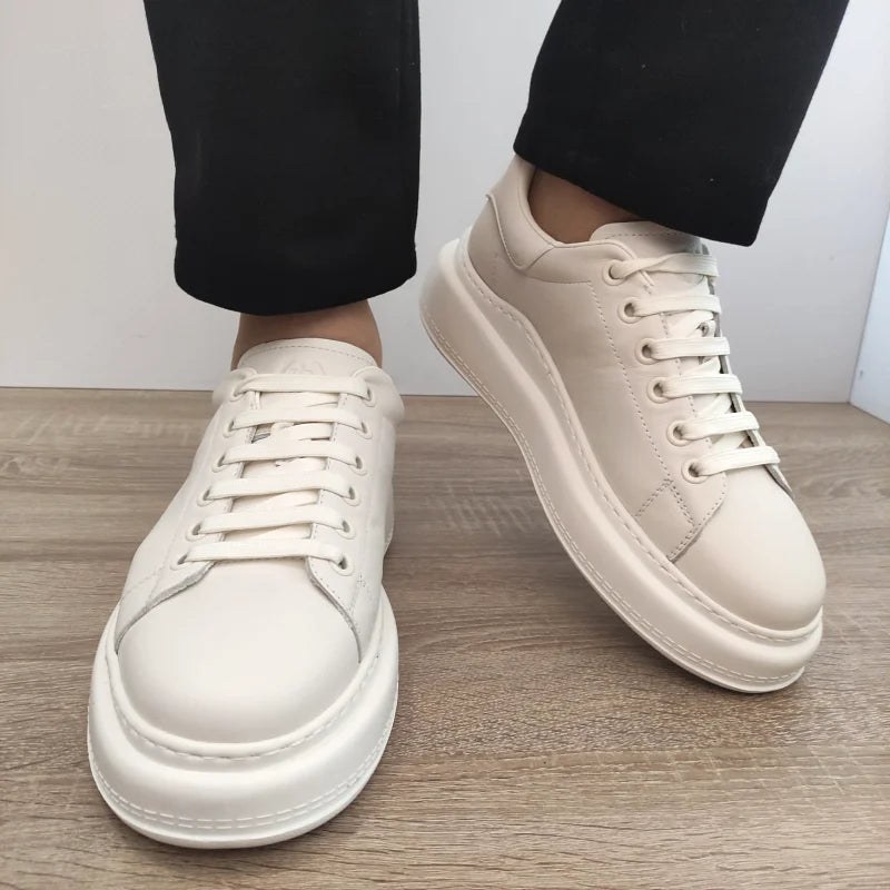 PANTOFI CASUAL BARBATI FRANCO GERARDO 88118 ALBI (SPRE CREM) - imagine 5
