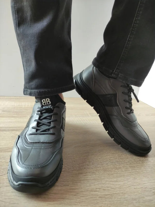 PANTOFI CASUAL BARBATI FRANCO GERARDO HJNH2202 GRI - imagine 3