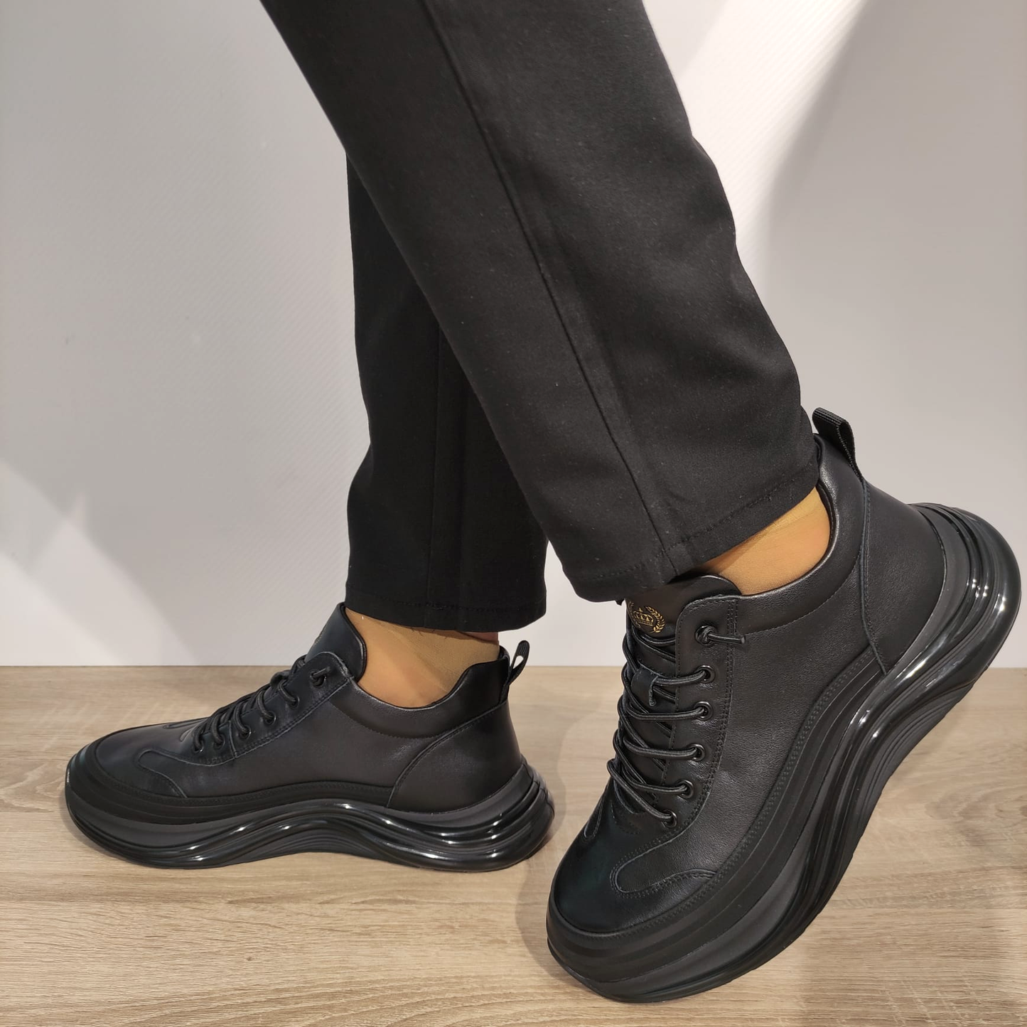 PANTOFI CASUAL BARBATI FRANCO GERARDO M669 NEGRI - imagine 2