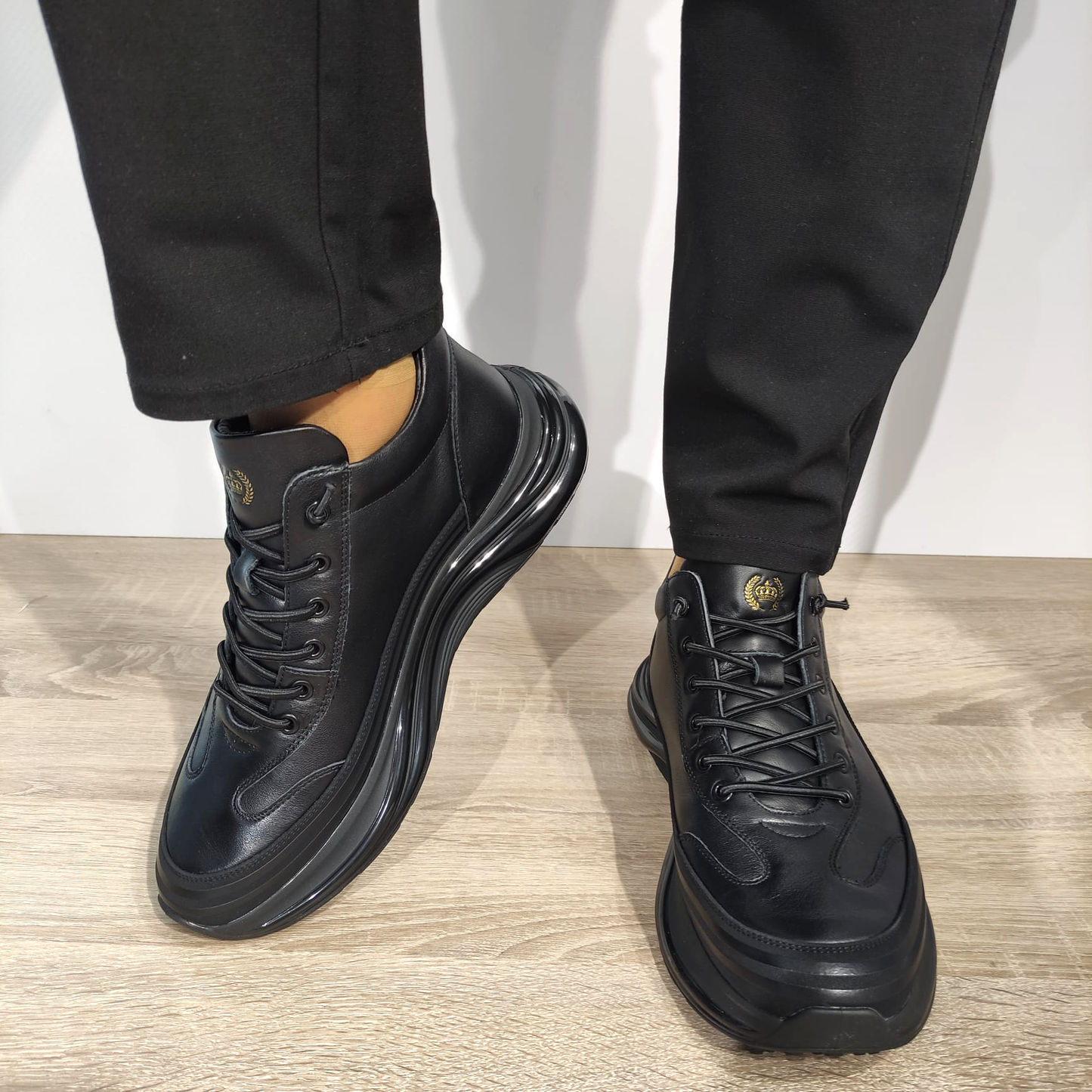 PANTOFI CASUAL BARBATI FRANCO GERARDO M669 NEGRI - imagine 3
