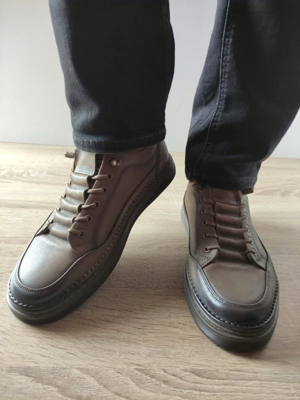 PANTOFI CASUAL BARBATI FRANCO GERARDO W25513-1 KAKI - imagine 5