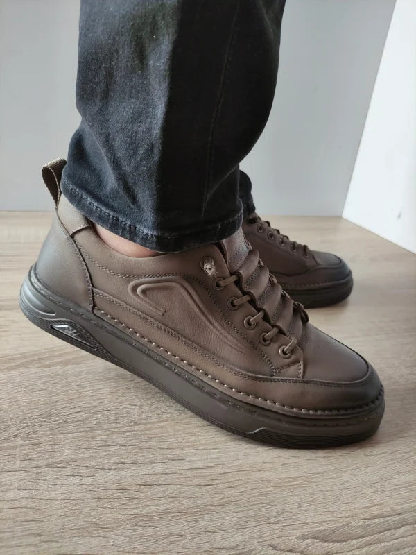PANTOFI CASUAL BARBATI FRANCO GERARDO W25513-1 KAKI - imagine 2