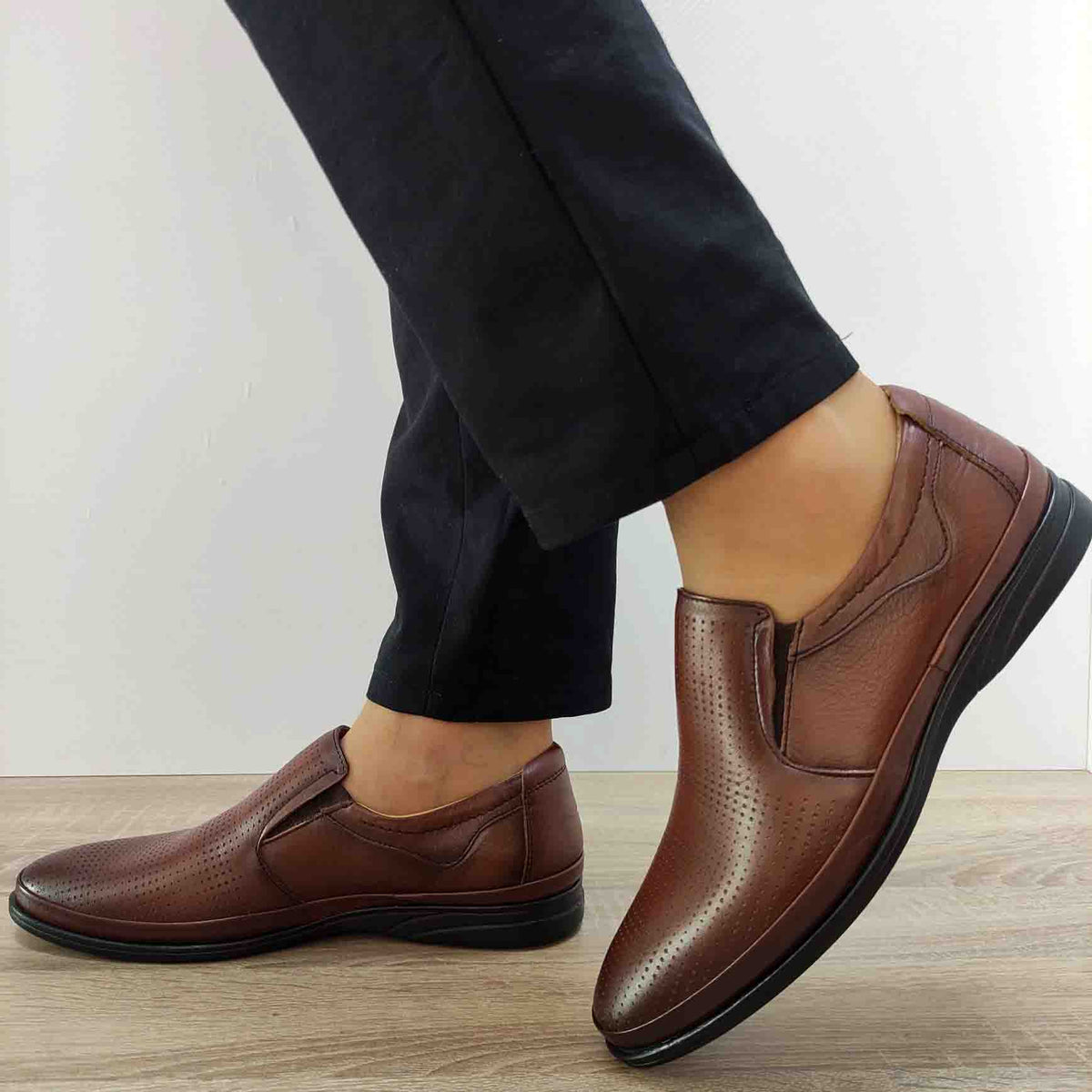 PANTOFI CASUAL BARBATI GORETTI B28-651-2 MARO - imagine 2