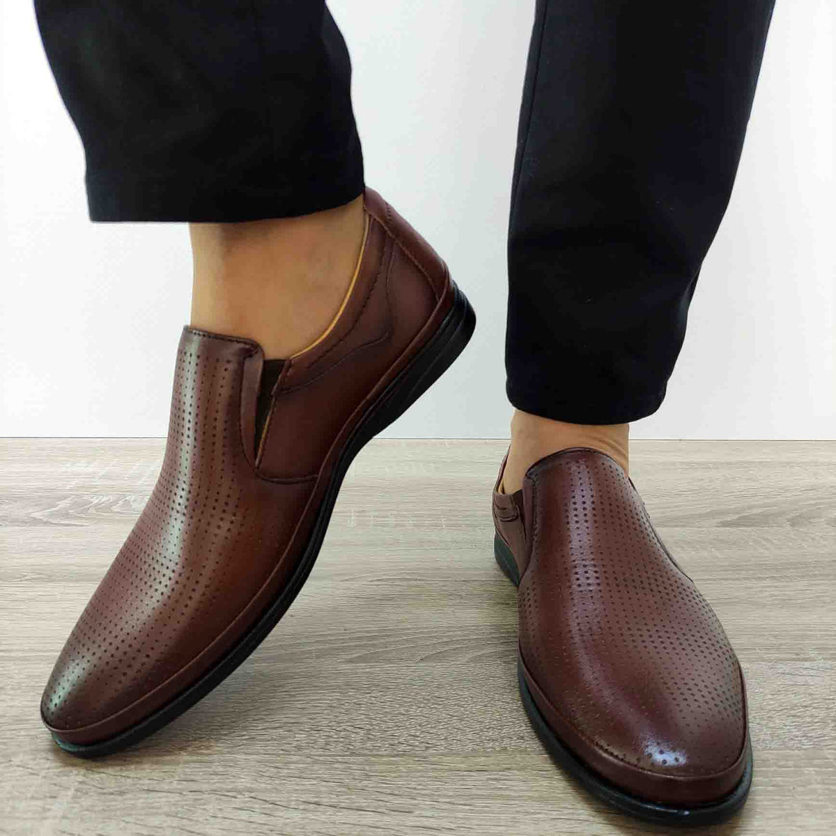 PANTOFI CASUAL BARBATI GORETTI B28-651-2 MARO - imagine 4