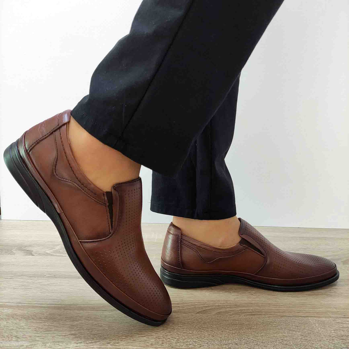 PANTOFI CASUAL BARBATI GORETTI B28-651-2 MARO - imagine 5