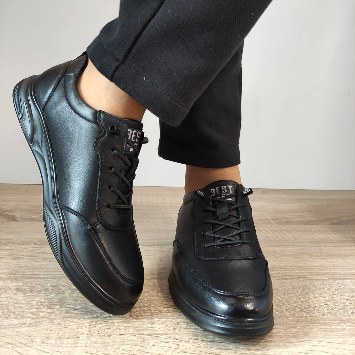PANTOFI CASUAL BARBATI MELS 10200 NEGRI - imagine 4