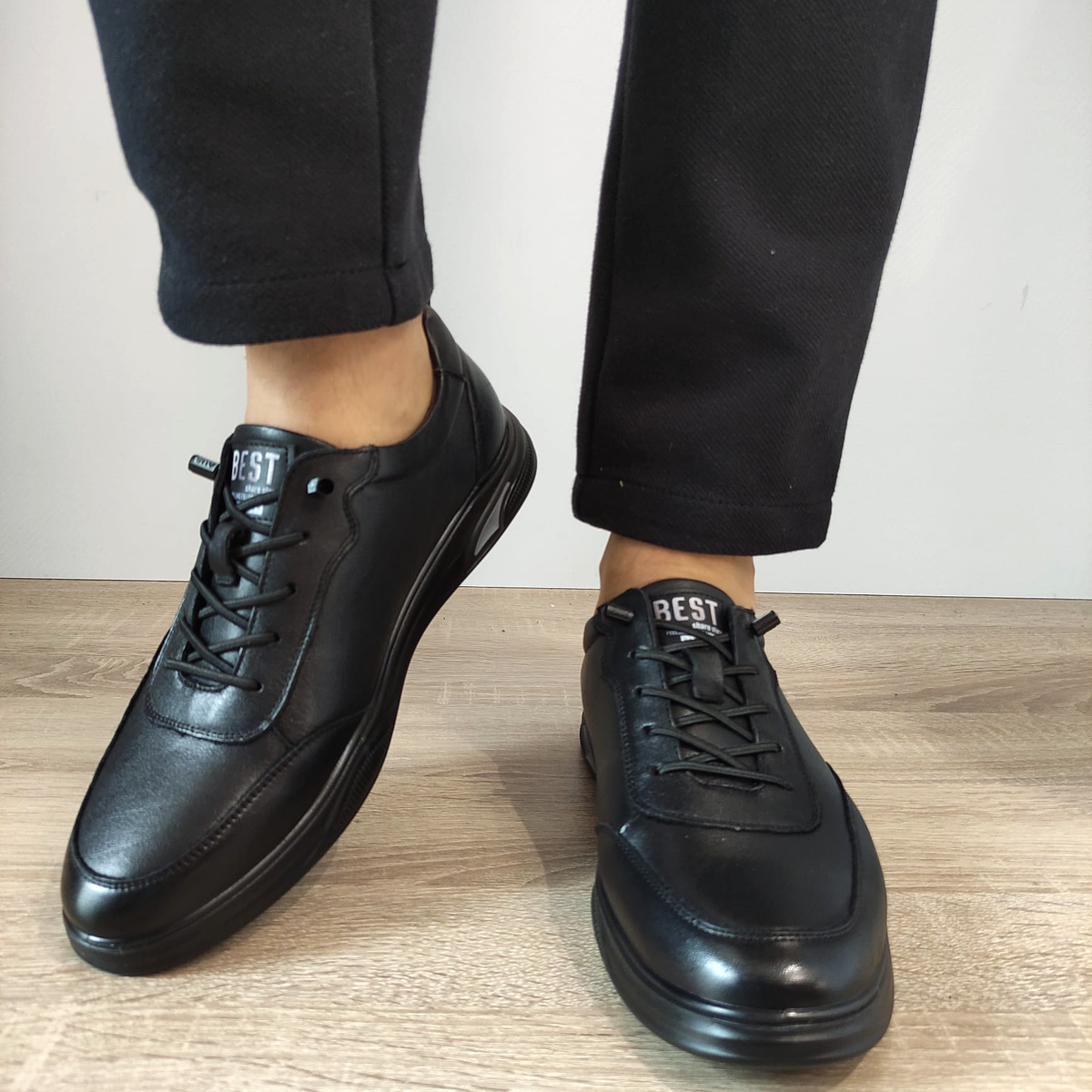 PANTOFI CASUAL BARBATI MELS 10200 NEGRI - imagine 5