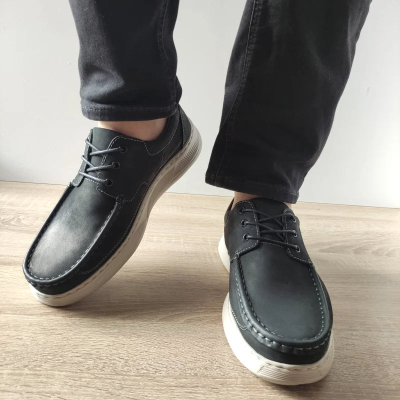 PANTOFI CASUAL BARBATI MELS B096 NEGRI - imagine 4