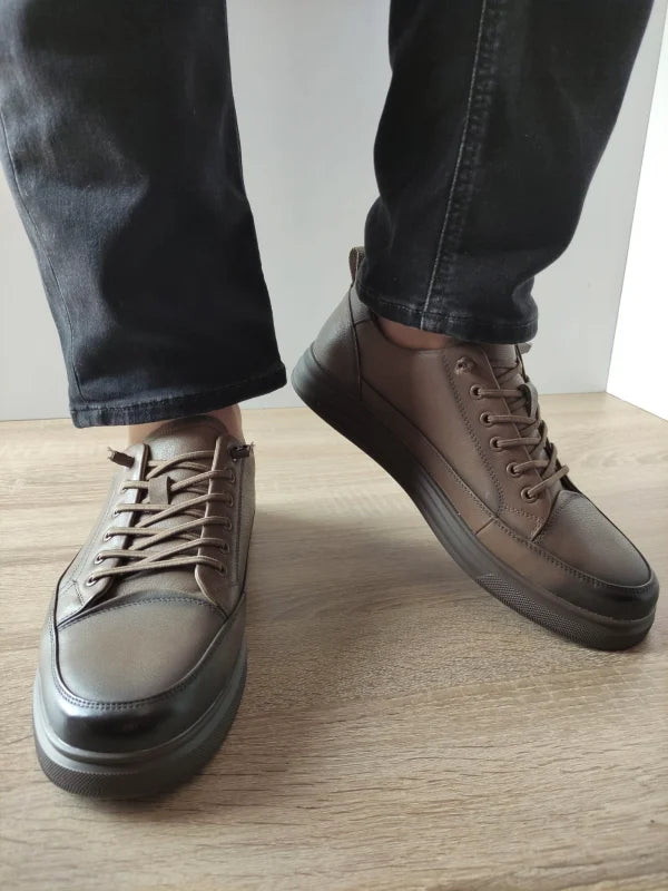 PANTOFI CASUAL BARBATI MELS W25512-1 KAKI - imagine 4