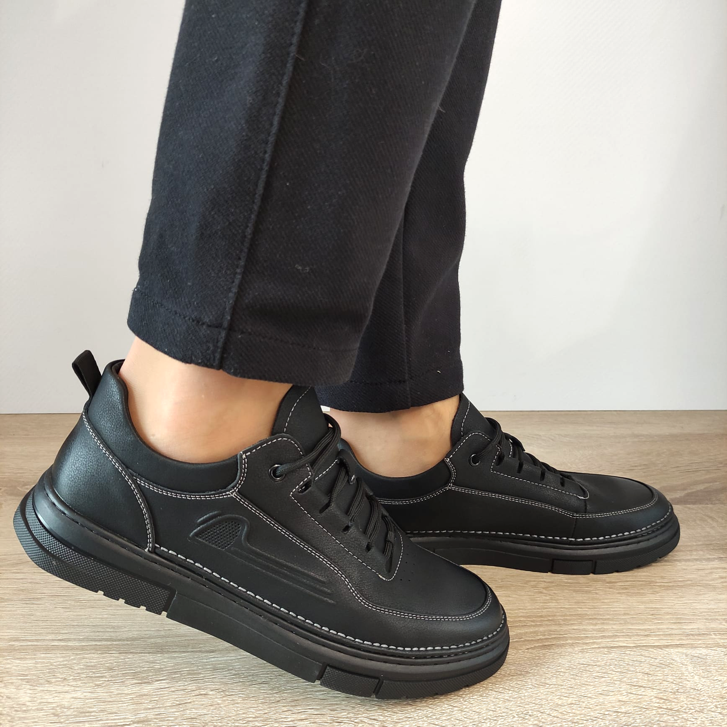 PANTOFI CASUAL BARBATI MELS WM807 NEGRI - imagine 2