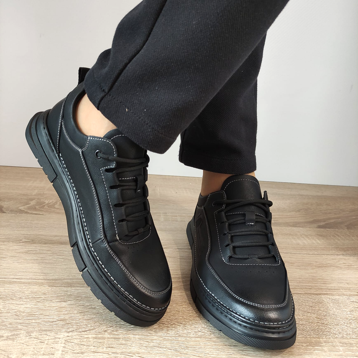 PANTOFI CASUAL BARBATI MELS WM807 NEGRI - imagine 4