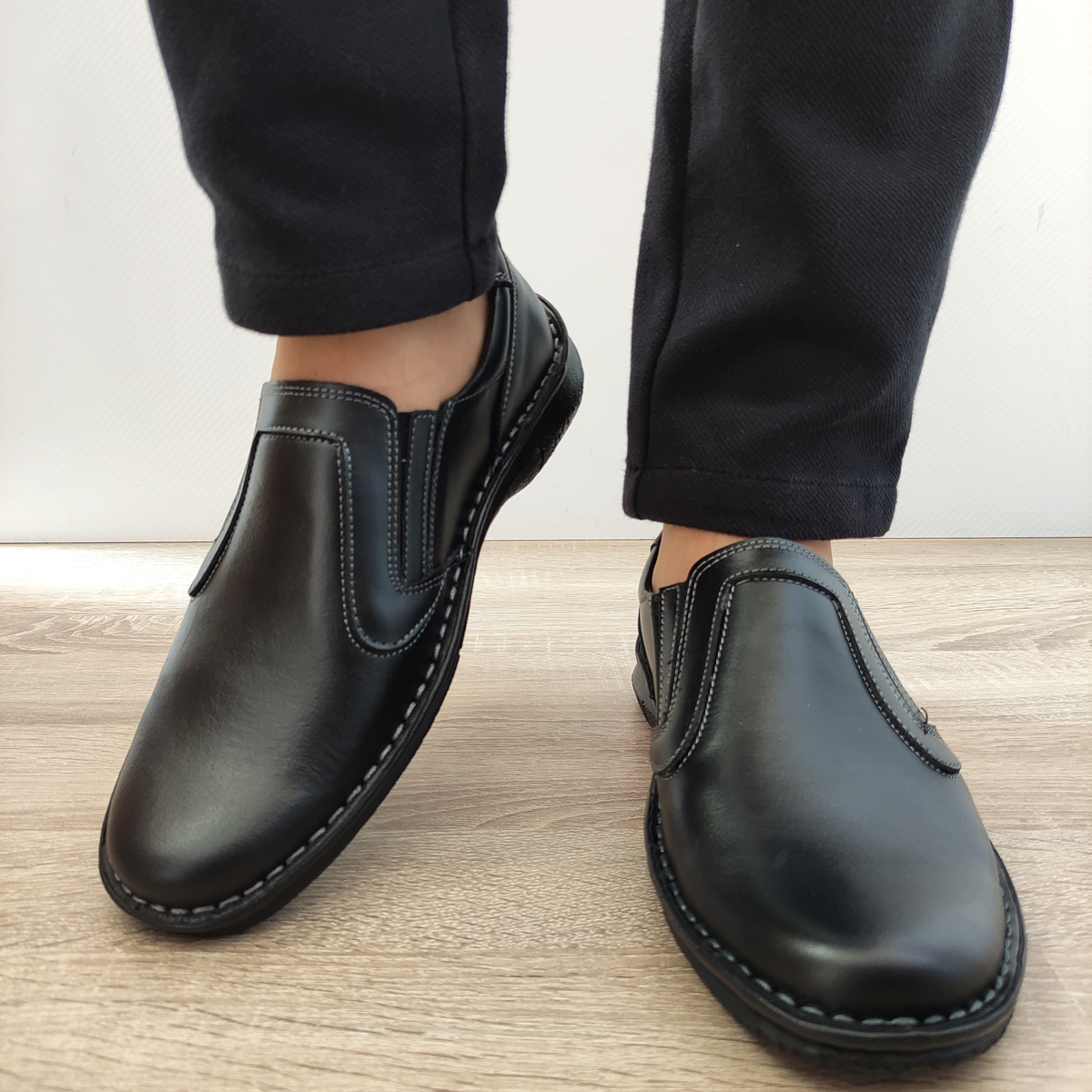 PANTOFI CASUAL BARBATI NICOLIS 202316 NEGRI - imagine 4