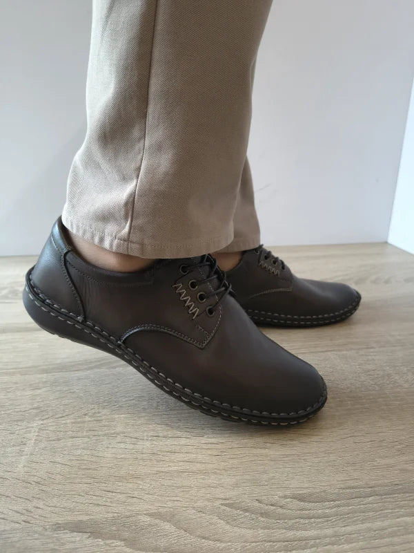 PANTOFI CASUAL BARBATI NICOLIS 202620 MARO - imagine 2