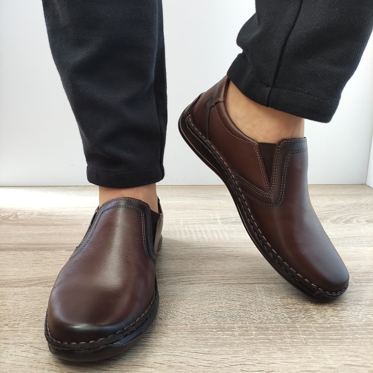 PANTOFI CASUAL BARBATI NICOLIS 205633 MARO - imagine 3