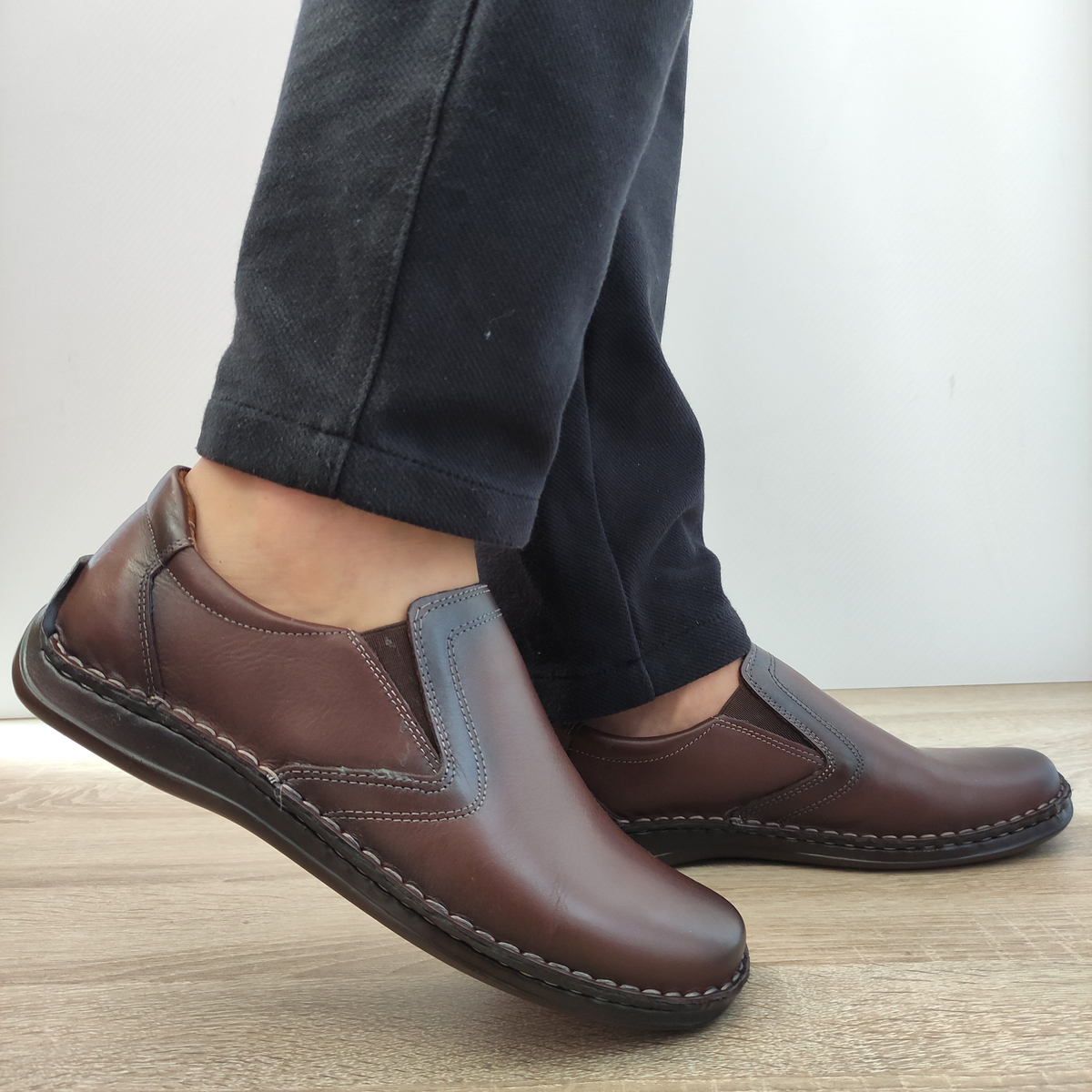 PANTOFI CASUAL BARBATI NICOLIS 205633 MARO - imagine 2