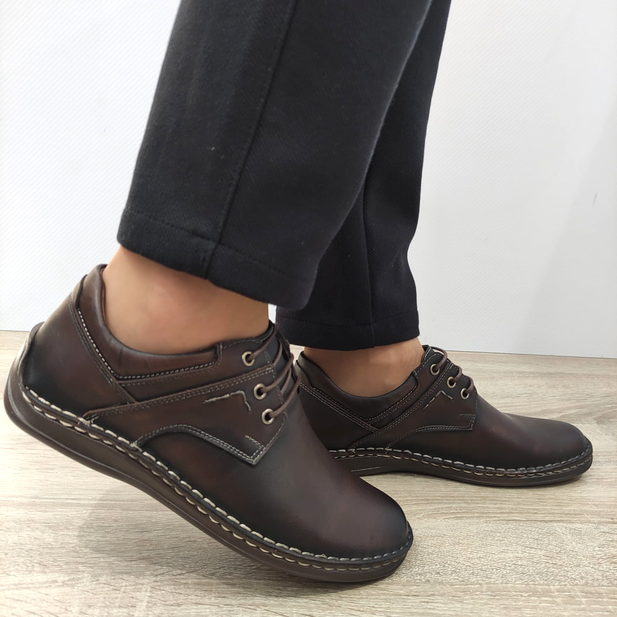 PANTOFI CASUAL BARBATI NICOLIS 205733 MARO - imagine 2