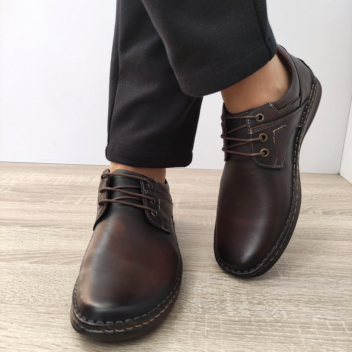 PANTOFI CASUAL BARBATI NICOLIS 205733 MARO - imagine 3