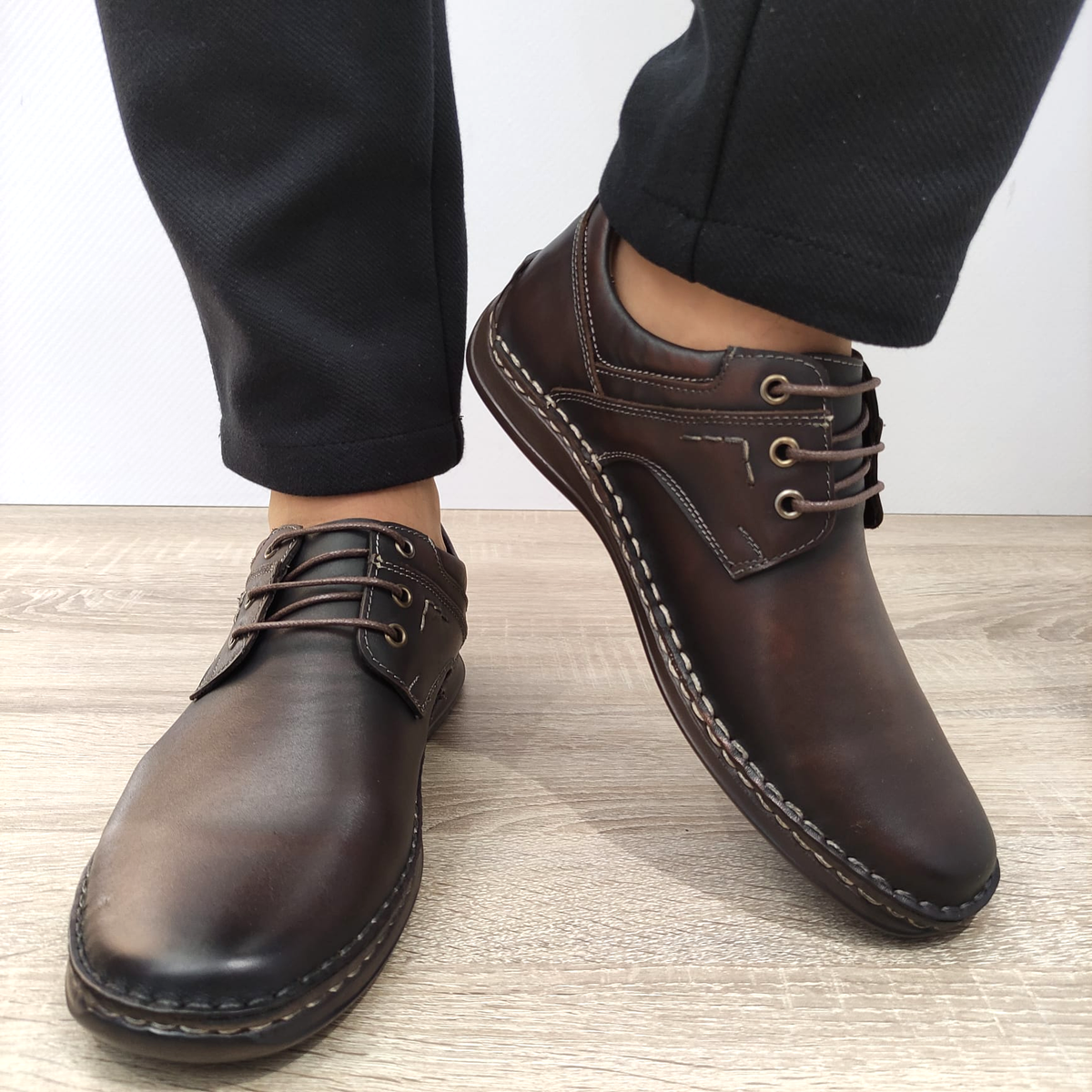 PANTOFI CASUAL BARBATI NICOLIS 205733 MARO - imagine 6