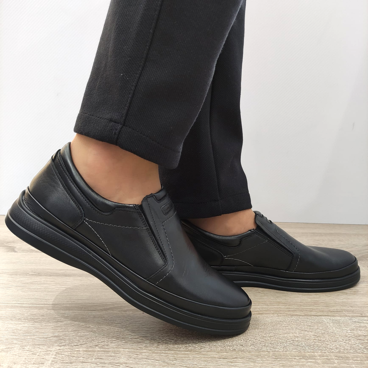 PANTOFI CASUAL BARBATI NICOLIS 207637 NEGRI - imagine 2