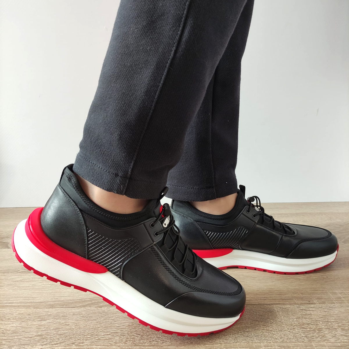 PANTOFI CASUAL BARBATI OTTER 640015A L2-Z NEGRI - imagine 2