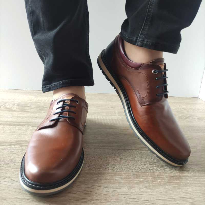 PANTOFI CASUAL BARBATI PIKOLINOS M8J-4183 MARO CU ALBASTRU - imagine 3