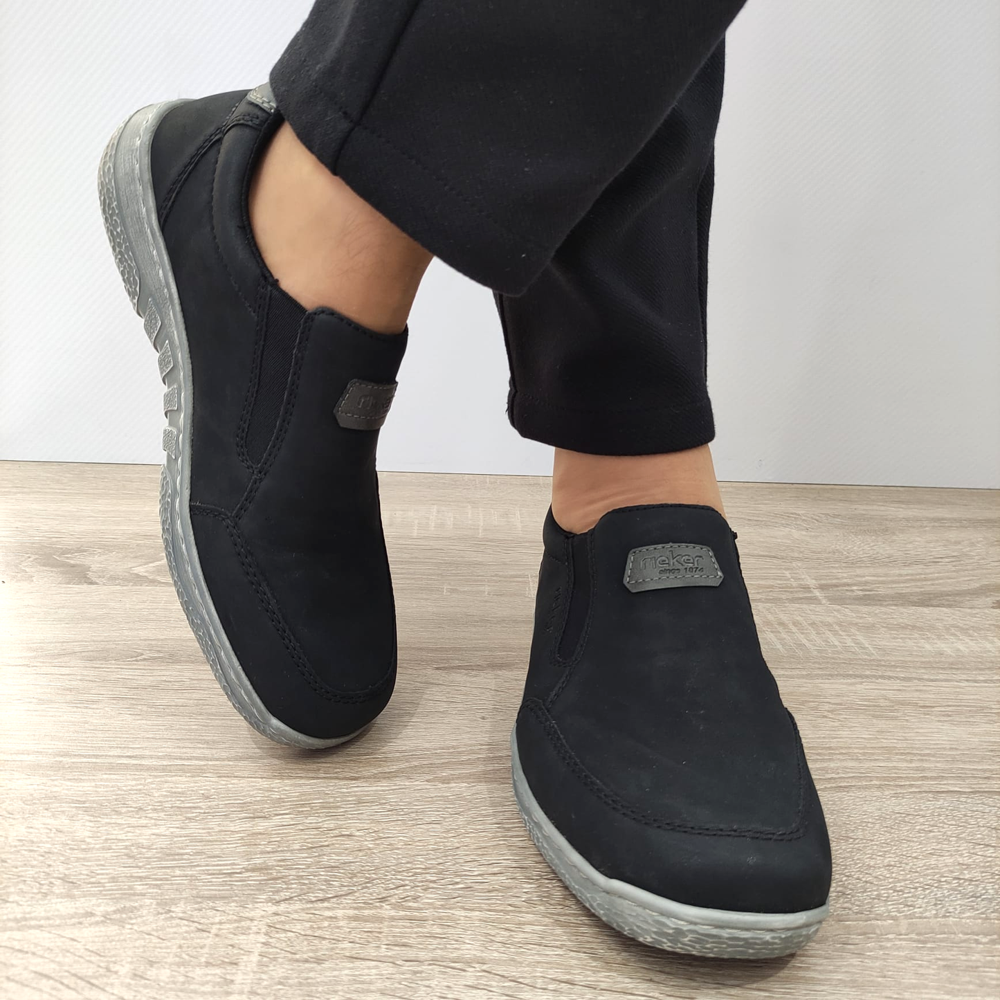 PANTOFI CASUAL BARBATI RIEKER 03553-00 NEGRI - imagine 5