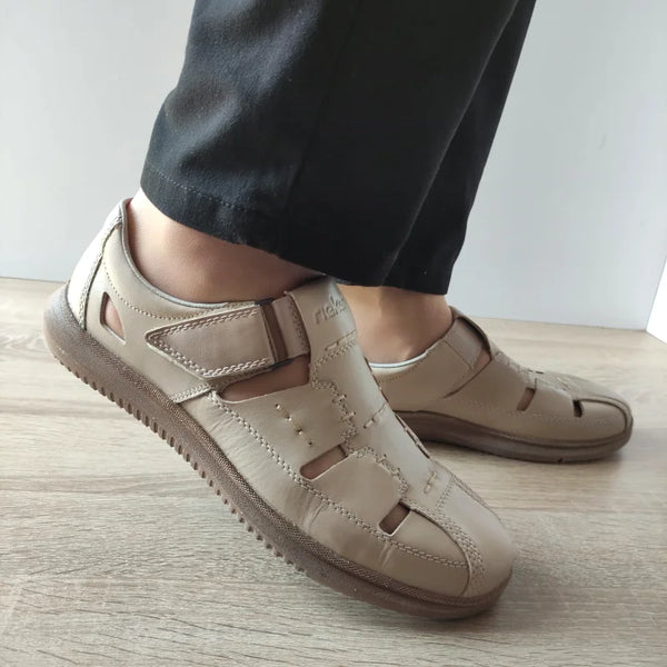 PANTOFI CASUAL BARBATI RIEKER 10453-60 BEJ - imagine 2