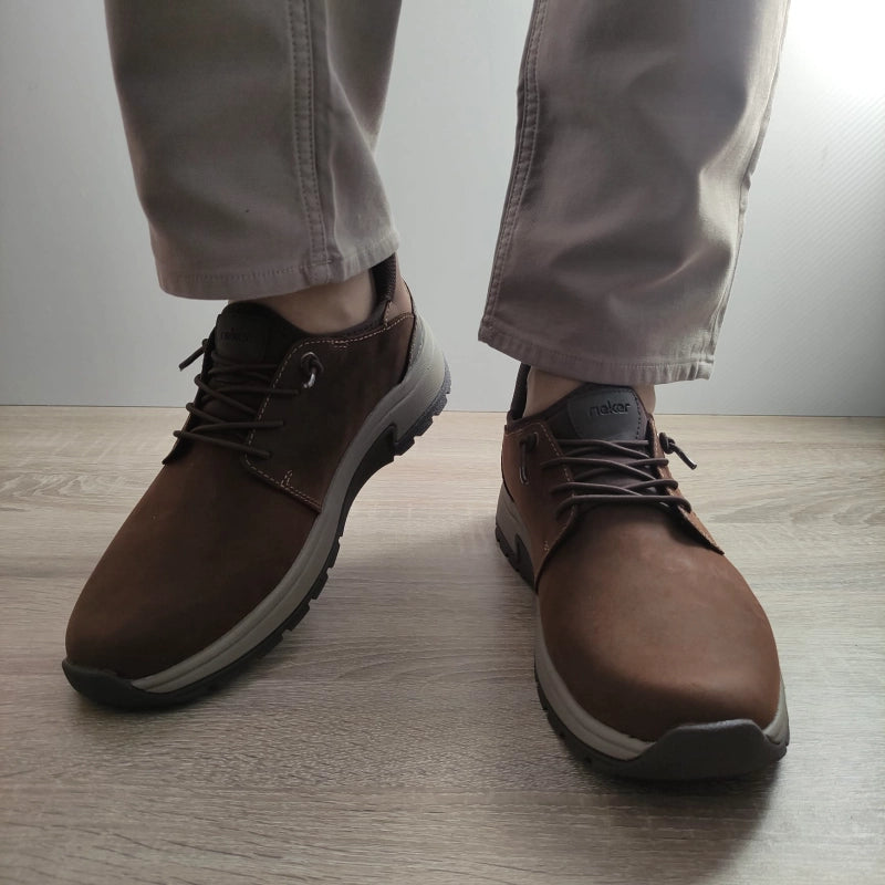 PANTOFI CASUAL BARBATI RIEKER 11050-22 MARO NUBUCK - imagine 3