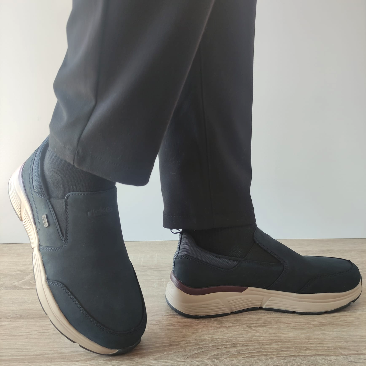 PANTOFI CASUAL BARBATI RIEKER B5061-14 ALBASTRI - imagine 3