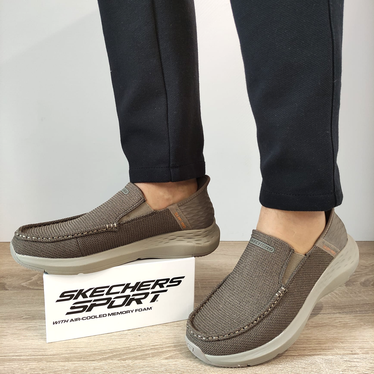 PANTOFI CASUAL BARBATI SKECHERS 204804 TPE - imagine 2