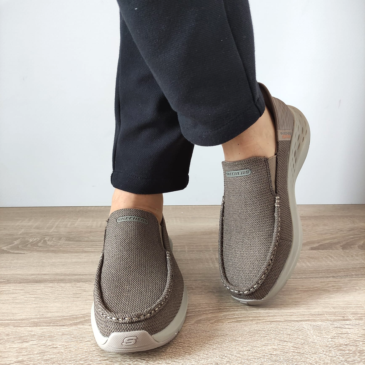 PANTOFI CASUAL BARBATI SKECHERS 204804 TPE - imagine 4