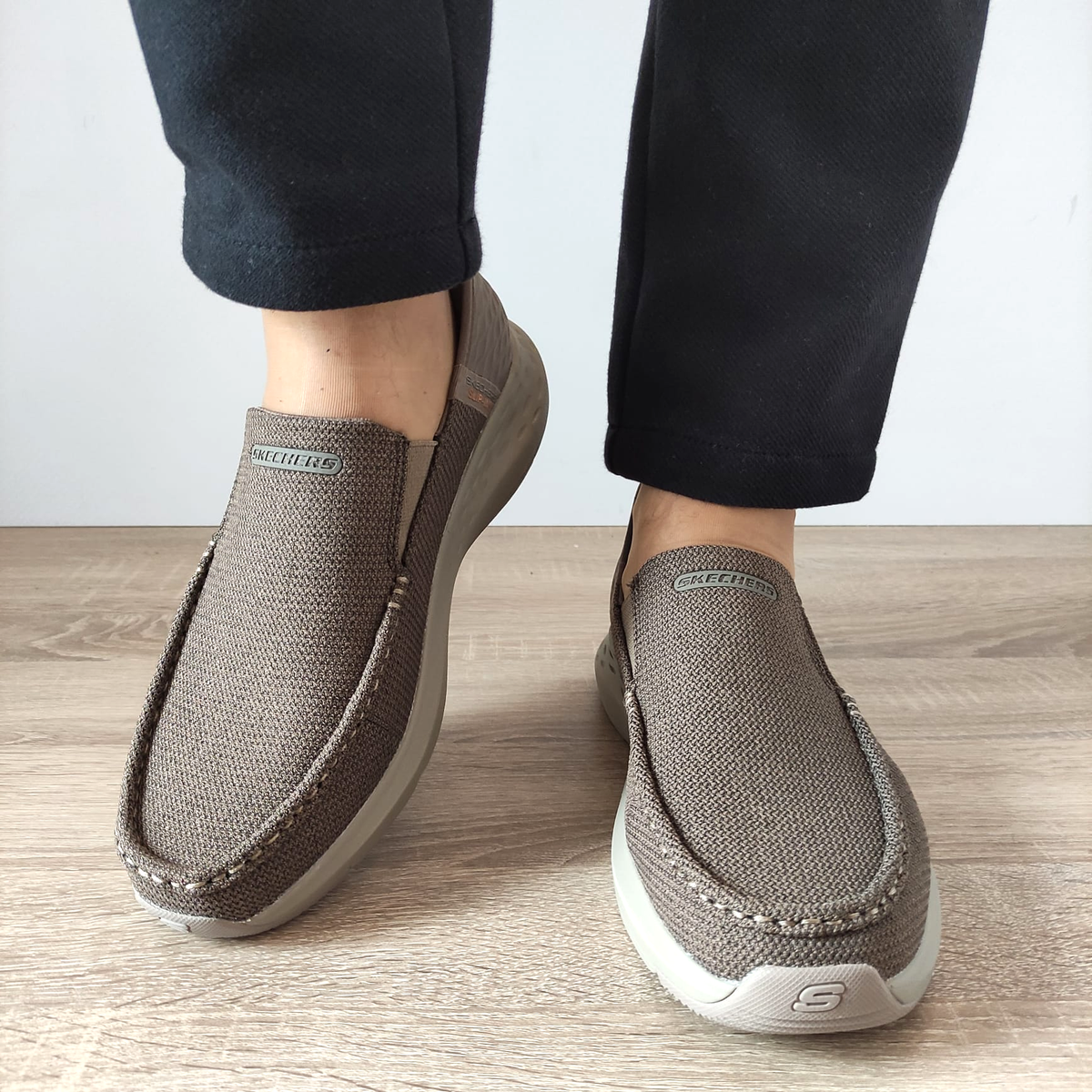 PANTOFI CASUAL BARBATI SKECHERS 204804 TPE - imagine 6