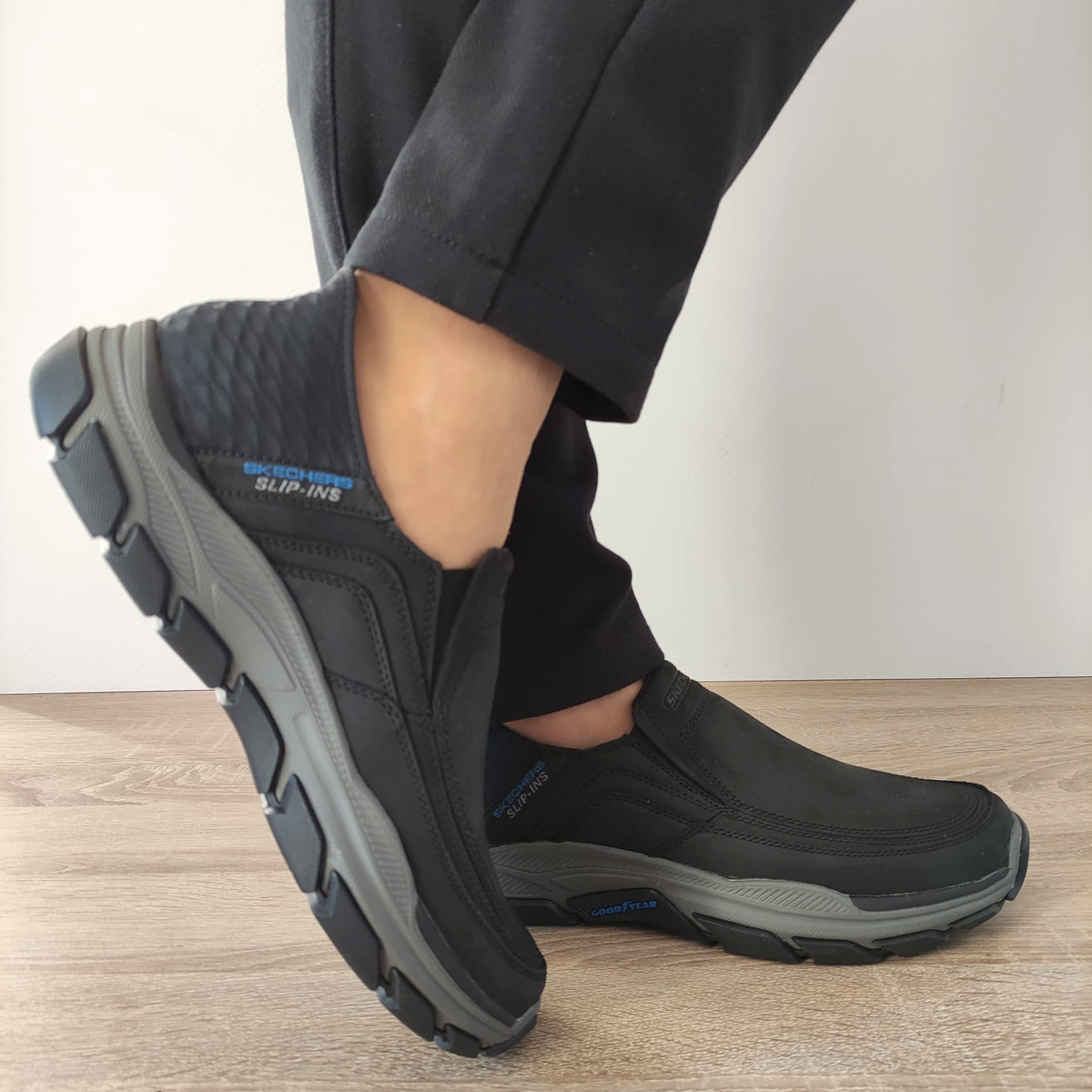 PANTOFI CASUAL BARBATI SKECHERS 204810 BLK - imagine 2