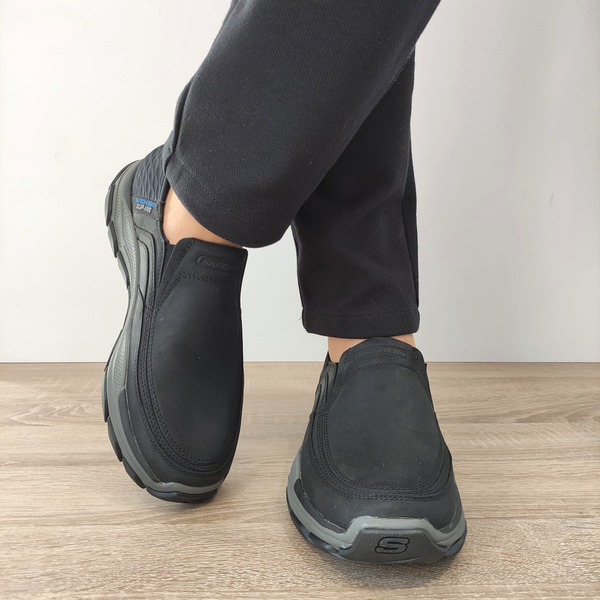 PANTOFI CASUAL BARBATI SKECHERS 204810 BLK - imagine 3