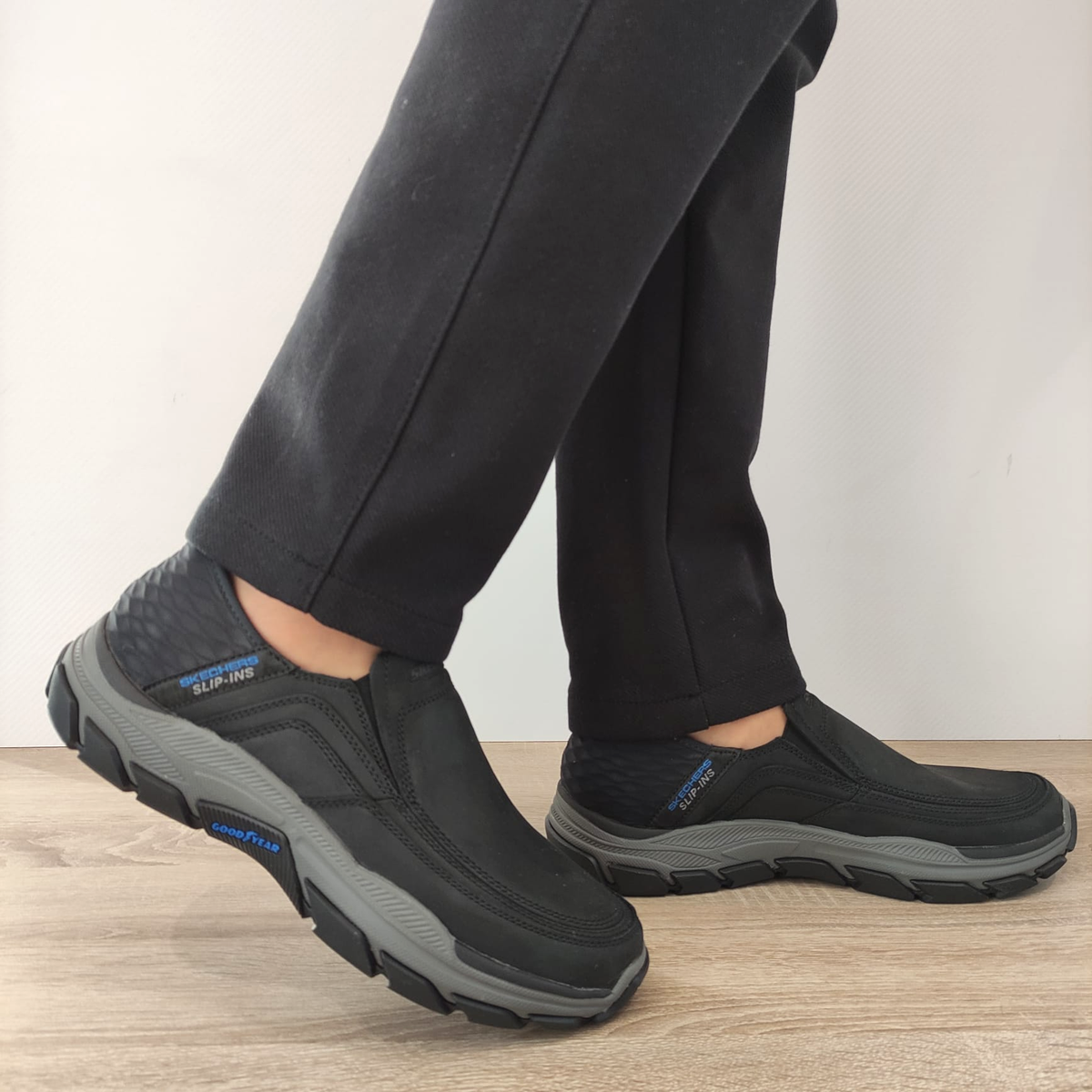 PANTOFI CASUAL BARBATI SKECHERS 204810 BLK - imagine 4