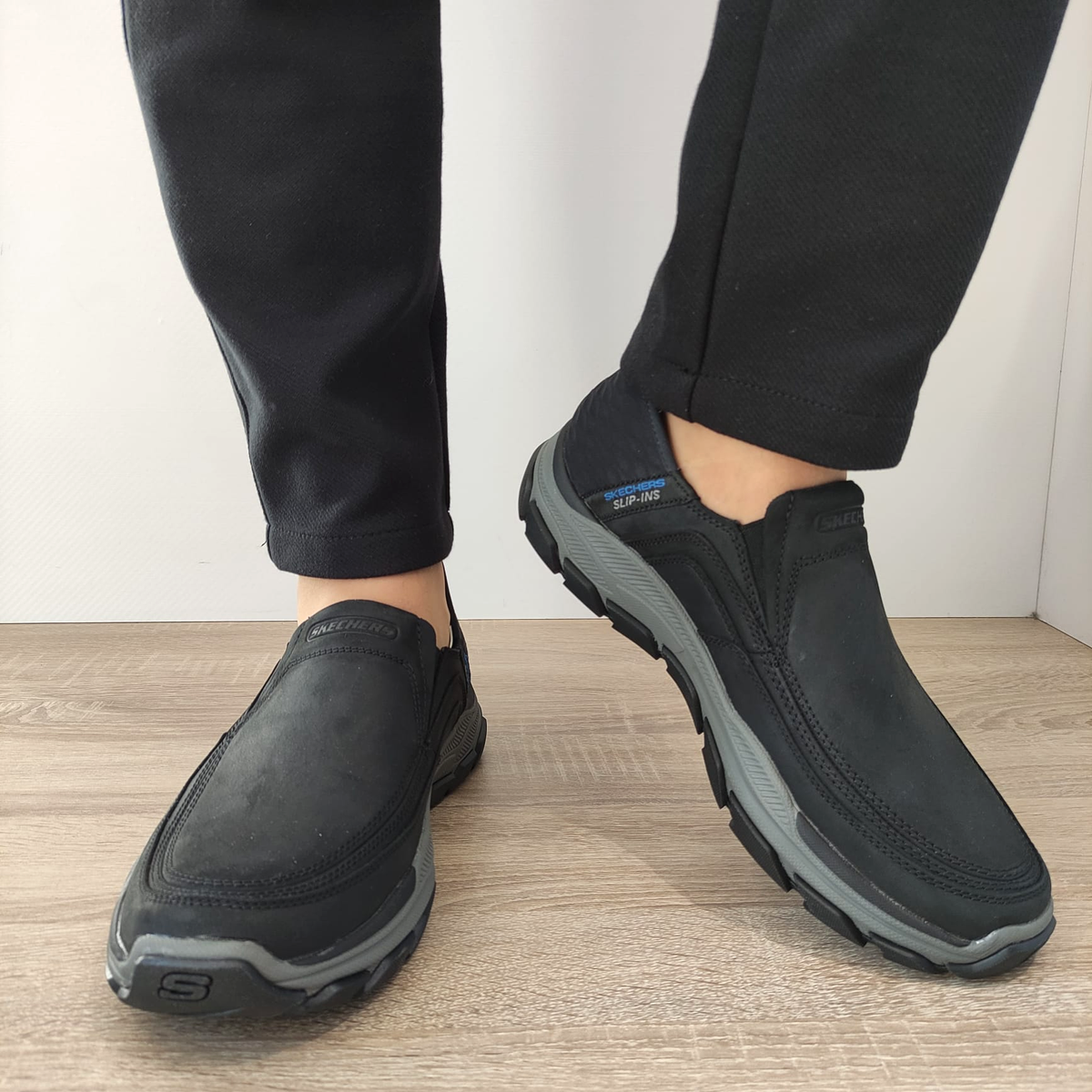 PANTOFI CASUAL BARBATI SKECHERS 204810 BLK - imagine 5