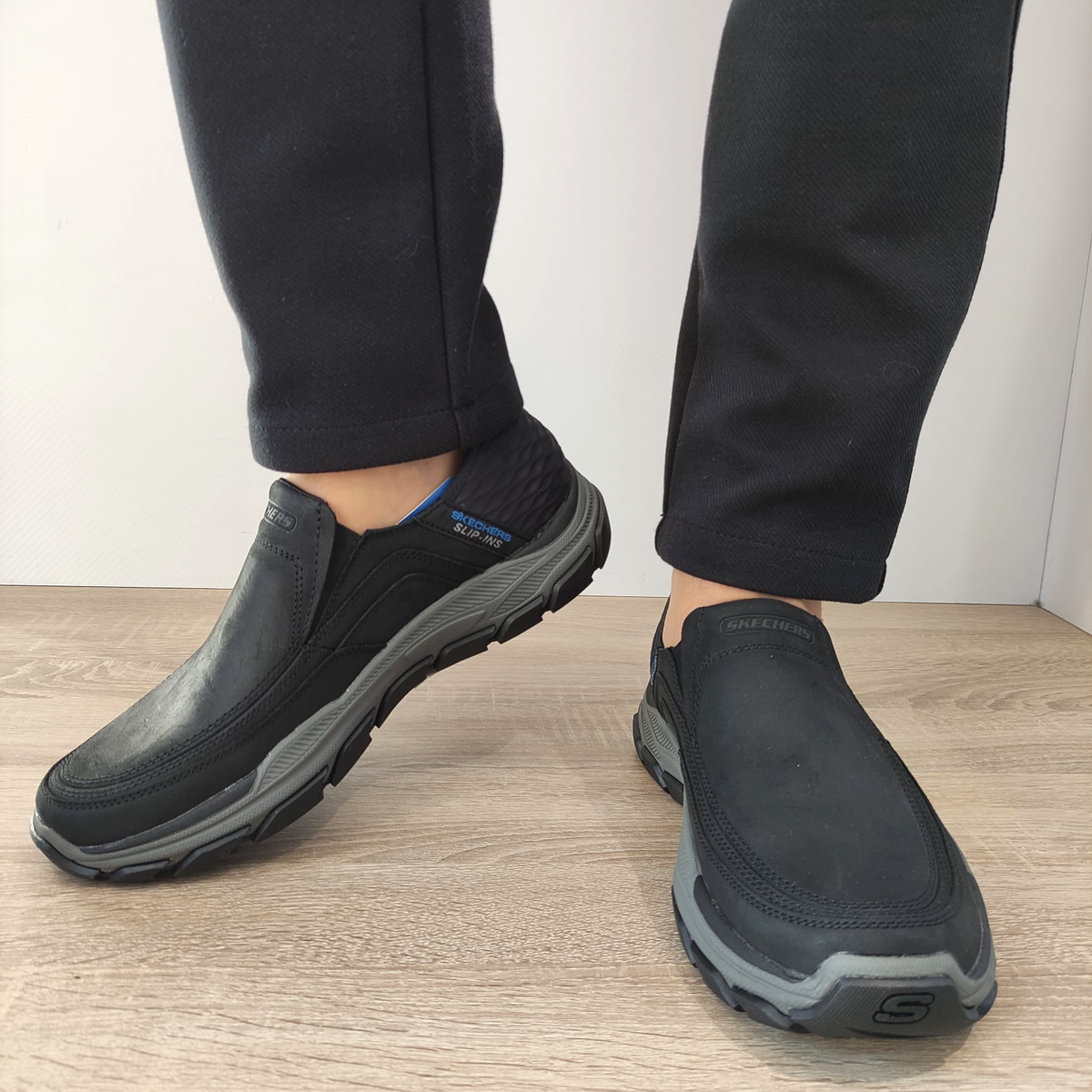 PANTOFI CASUAL BARBATI SKECHERS 204810 BLK - imagine 6