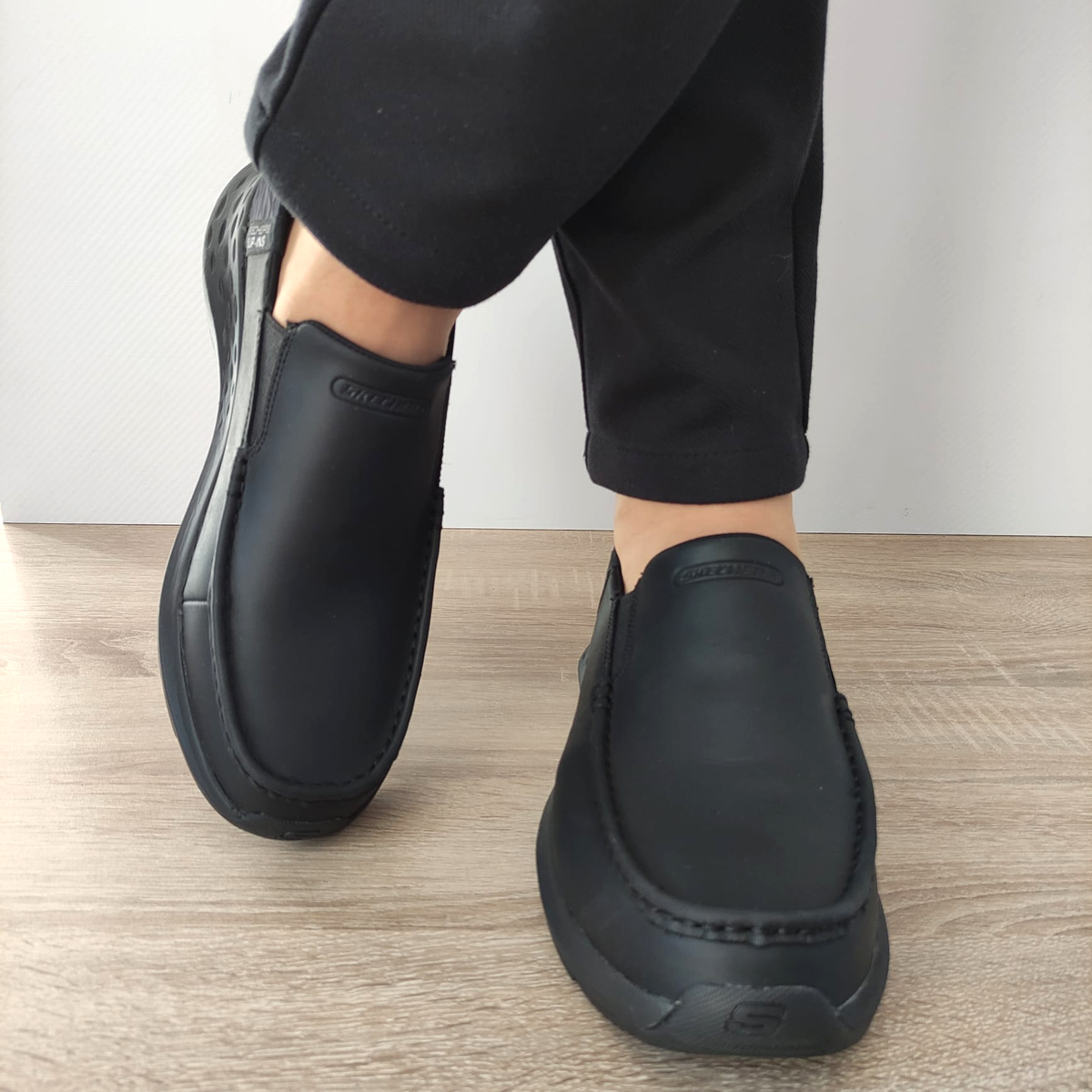 PANTOFI CASUAL BARBATI SKECHERS 204866 BBK - imagine 3