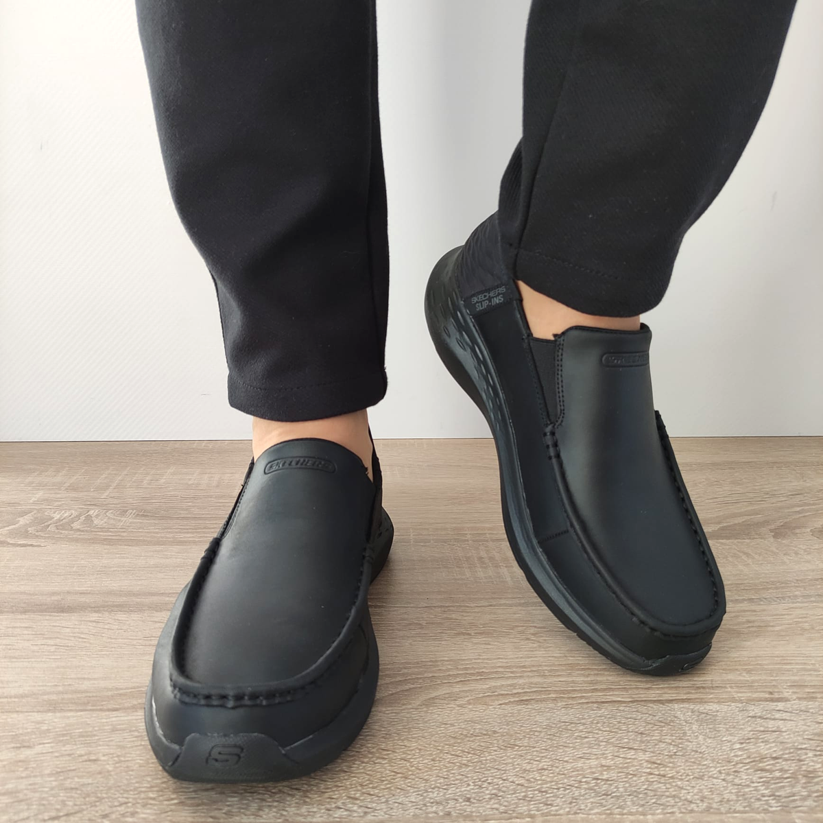 PANTOFI CASUAL BARBATI SKECHERS 204866 BBK - imagine 4
