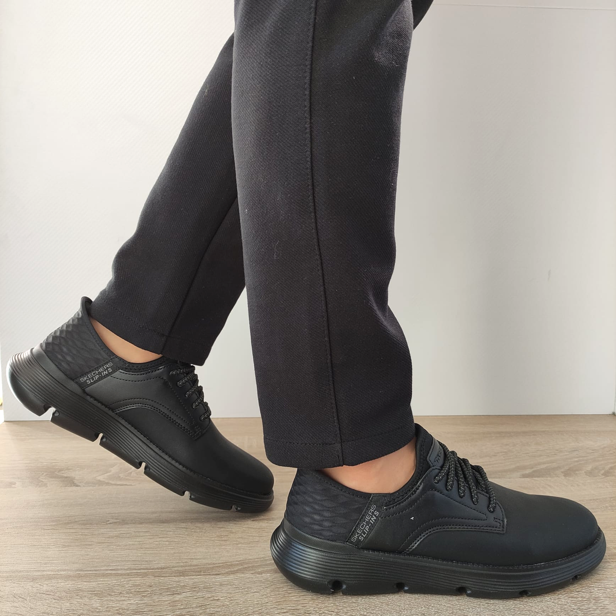 PANTOFI CASUAL BARBATI SKECHERS 205046 BBK - imagine 2