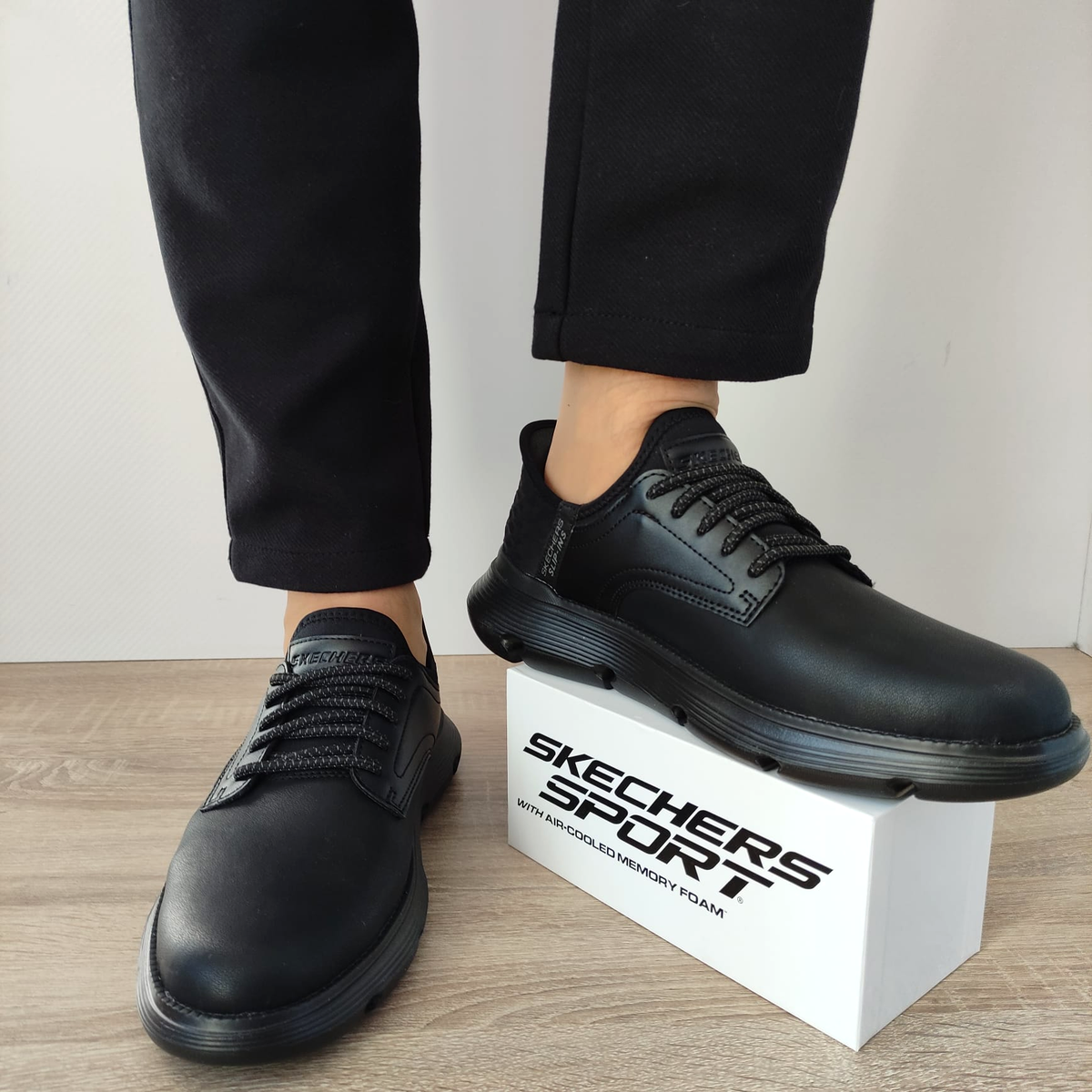 PANTOFI CASUAL BARBATI SKECHERS 205046 BBK - imagine 7