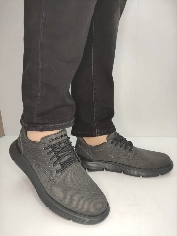 PANTOFI CASUAL BARBATI SKECHERS 205352 BLK - imagine 5