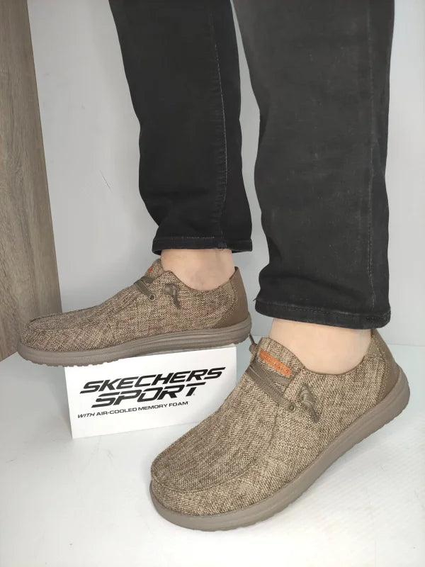 PANTOFI CASUAL BARBATI SKECHERS 210726 BRN - imagine 5