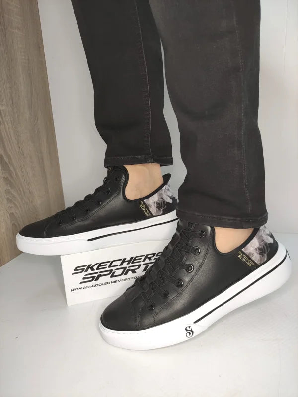PANTOFI CASUAL BARBATI SKECHERS 251016 BKW - imagine 3