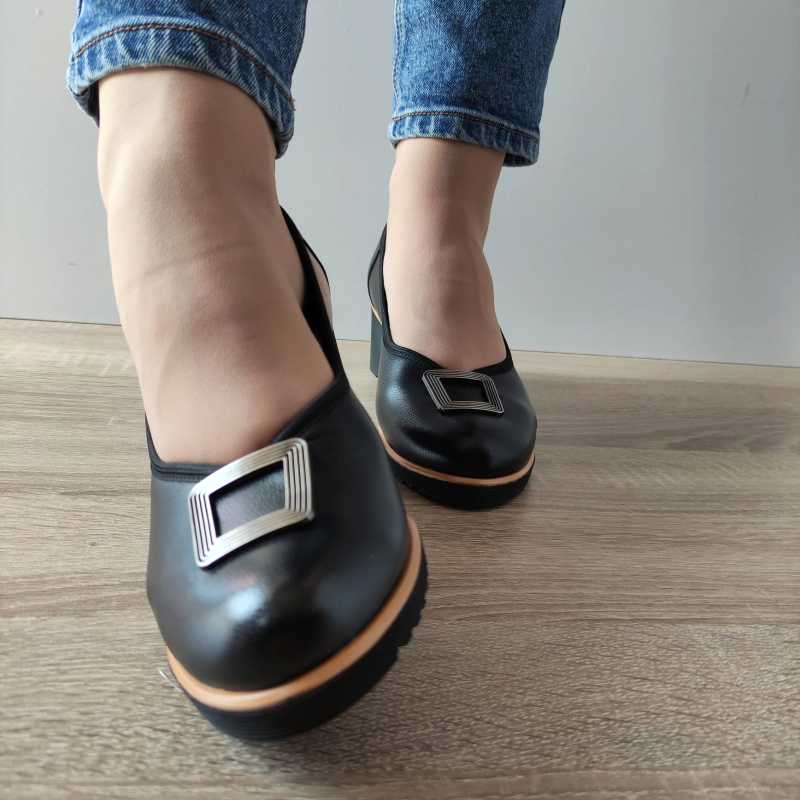 PANTOFI CASUAL AGA DAMA 1046 2198 NEGRI - imagine 4