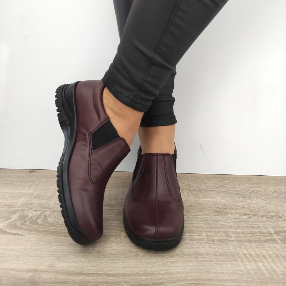 PANTOFI CASUAL DAMA ALPINA RONY G 4293-2 BORDO - imagine 4