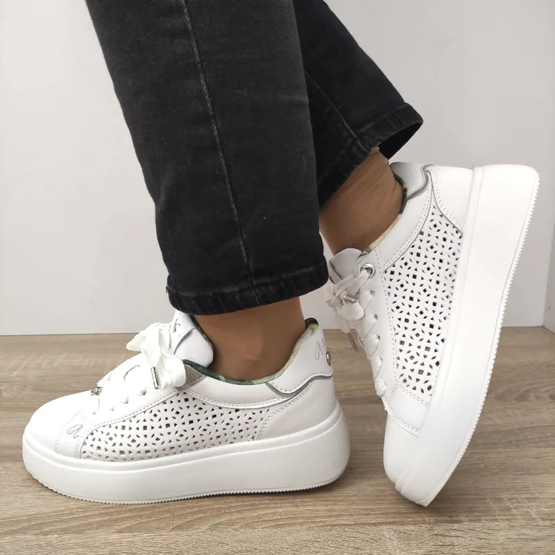 PANTOFI CASUAL DAMA ANEKKE 40370-880 ALBI - imagine 2